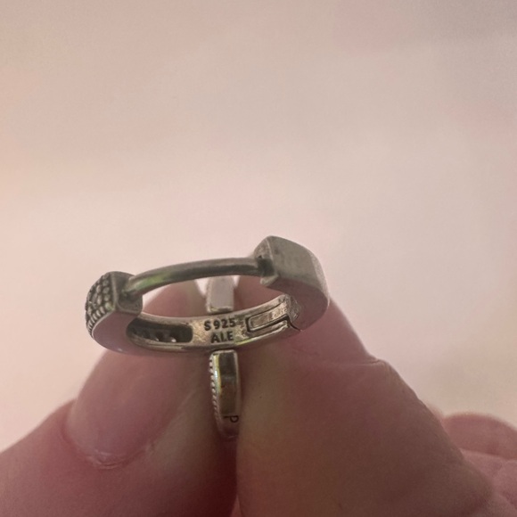 Pandora Double Hoop Earrings - Picture 2 of 3